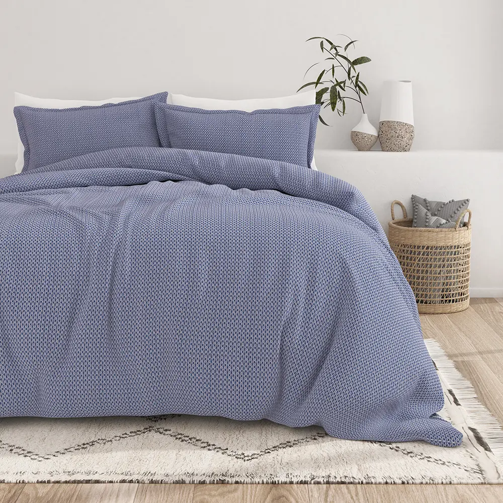 Blue Diamond 3-Piece Duvet Cover Set