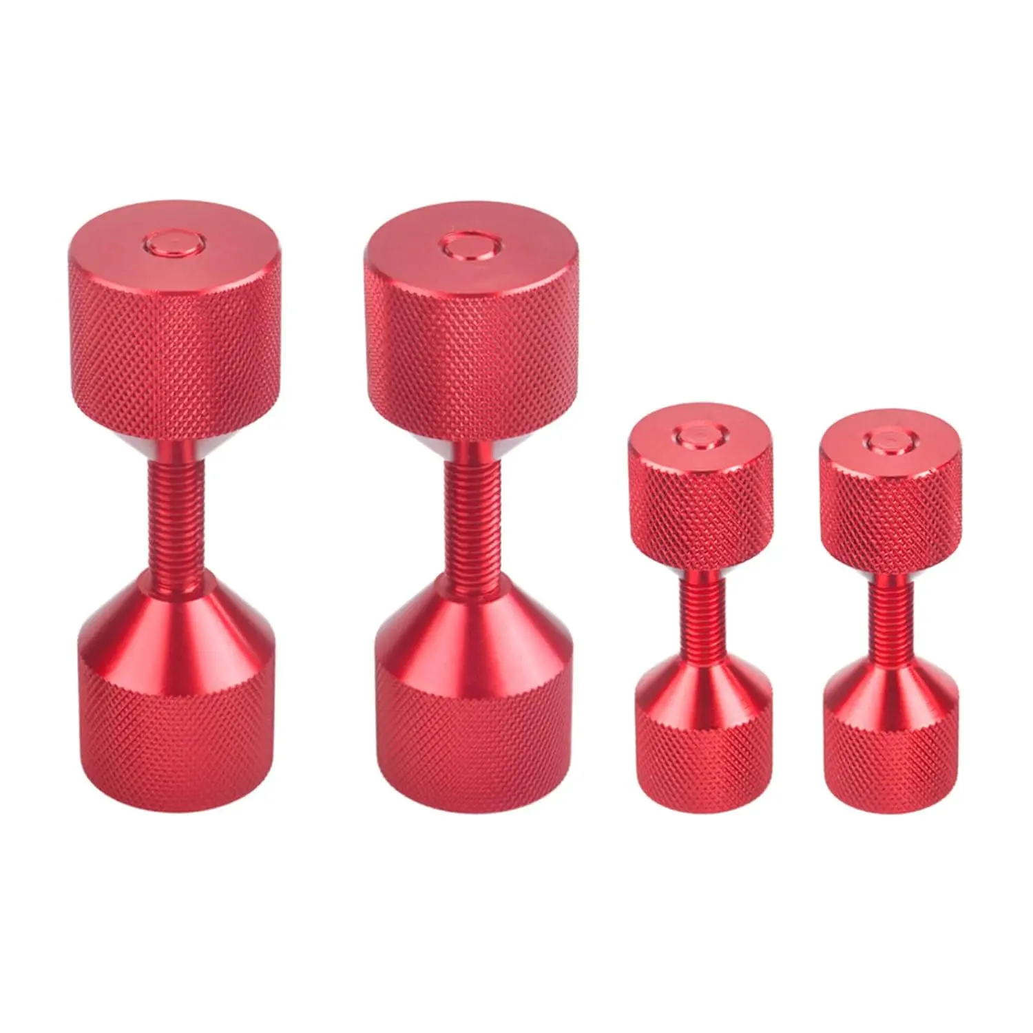4 count Aluminium Flange Two Hole Pins 1-1/8" Two Hole Alignment Pins & 1-5/8" Detachable Flange Double Hole Pins Red