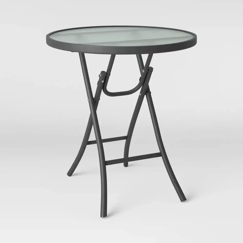 Folding Round Patio Accent Table - Clear - Room Essentials Folding Round Patio Accent Table - Clear - Room Essentials