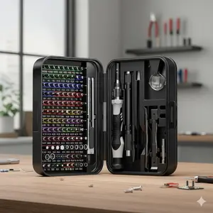 132-in-1 Precision Screwdriver Set with 108 Magnetic Bits for Phone, Tablet & Laptop Repair - Multi-Purpose electronics Tool Kit with Mini Screwdrivers, Anti-Slip Handle & Portable Case for Techs & DIy repairs, Magnetic Screwdriver Tools