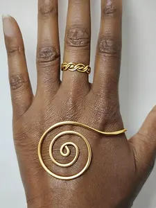 Handcrafted  Spiral Chakra Balancing Ring - Meditation and Energy Jewelry, Suitable for Both Women and Men. Chakra Activation, Aura Purification, for Yoga and Work, Spiritual Gift (adjustable Size, Nine Fixed Sizes)