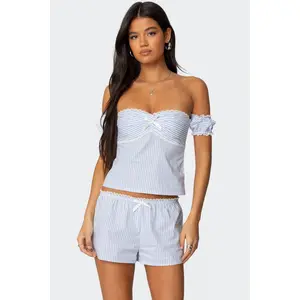 Taryn Off Shoulder Striped Top