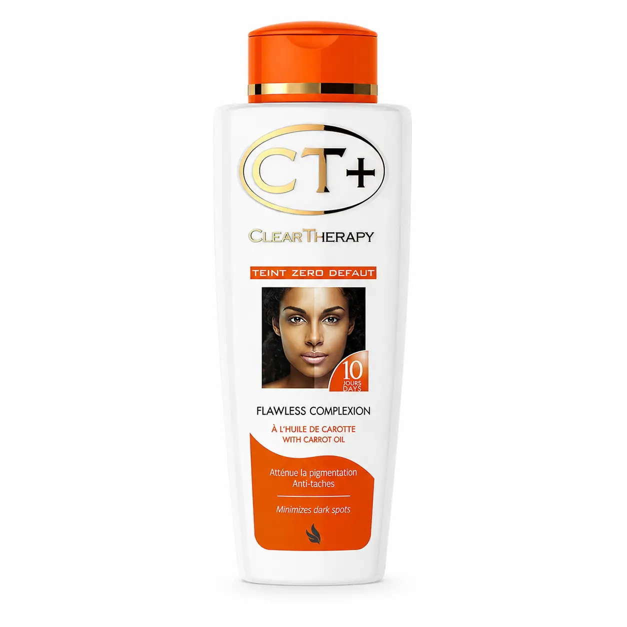 CT+ Clear Therapy Lotion with Carrot Oil, 250ml (8.45 fl oz) – Brightening Body Lotion for Dark Spots