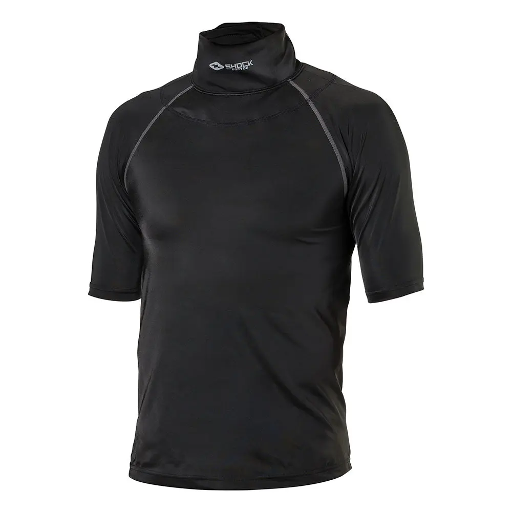 Shock Doctor Men's Ultra Compression Hockey Short Sleeve Shirt with Integrated Neck Guard Four-Way Stretch Cut-Resistant Material Bio-Shape Design Silicone Grip Forearm BNQ CE Certified