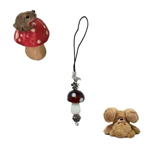 Y2K Aesthetic Mushroom and Flowers Phone Charm/ Keychain (with freebies!) Accessories Handmade