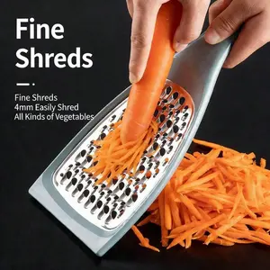 Stainless Steel Multifunctional Durable Vegetable Slicer, Vegetable Cutter, Dual-Sided Coarse Fine Grater, Hand-Protective Shredder, Home Kitchen Tool