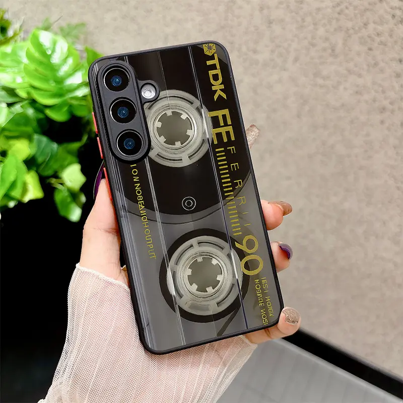 Metallic Aesthetics of Vintage Cassettes semi transparent drop proof and scratch resistant case for Samsung for Galaxy S25 Plus S24 Ultra S23 S22 S21 FE 5G Note 20 Ultra A54 A52 A35 A25 A16 A15 A14 A12 An excellent gift choice, Smartphone, Handheld, Prote