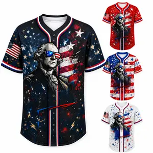 Men's Patriotic Baseball Jersey - USA 250th Anniversary Piece, 4th of July Item, Gifts for Him