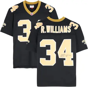 Ricky Williams New Orleans Saints Autographed Mitchell and Ness Black Replica Jersey - Fanatics Authentic Certified