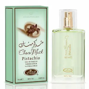 Choco Musk Pistachio Perfume 50 ml (1.65 Fl Oz) by Al-Rehab – Unisex Long-Lasting Fragrance with Creamy Sweet Aroma for Everyday Wear