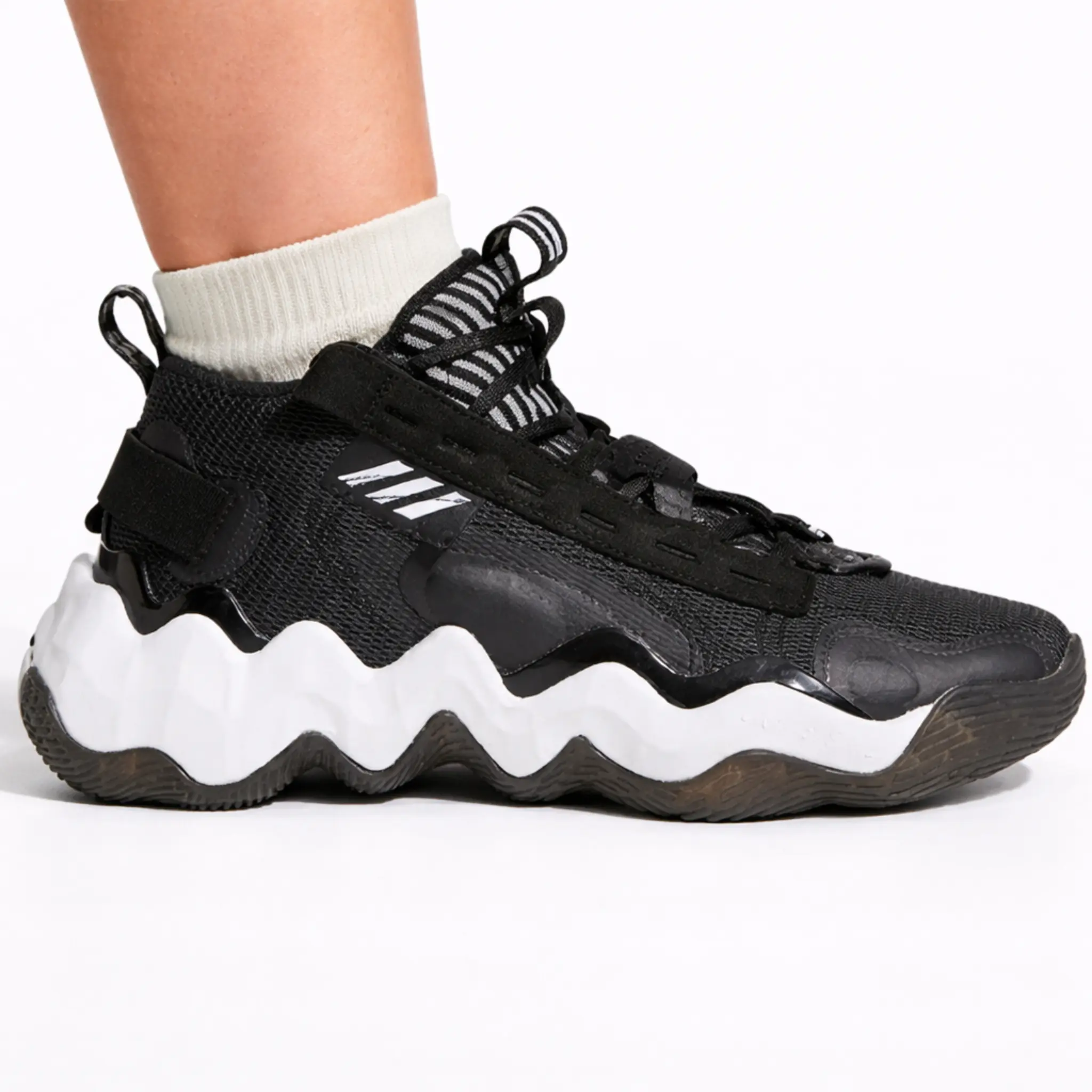 Adidas Women's Black/White Candace Parker x Exhibit B Mid Shoes, GZ2349 (No Box)