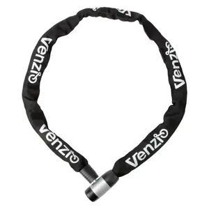 Venzio Heavy Duty Bike Chain Lock, 6mm Steel Security Chain with 2 Keys, 4FT (1200mm) Anti-Theft Bicycle Lock, Waterproof Sleeve and Zinc Alloy Cylinder for Bike, E-Bike, Scooter, Door, Fence