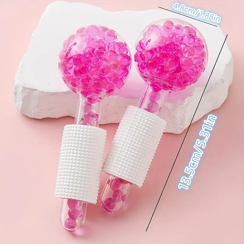 Facial Iceball Set - Alcohol-Free, Battery-Free Transparent Beads for Eye, Neck De-Puffing | Skincare Cooling Tool, All