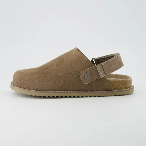 Cushionaire Women's Boulder Genuine Suede Clog with Swivel Strap