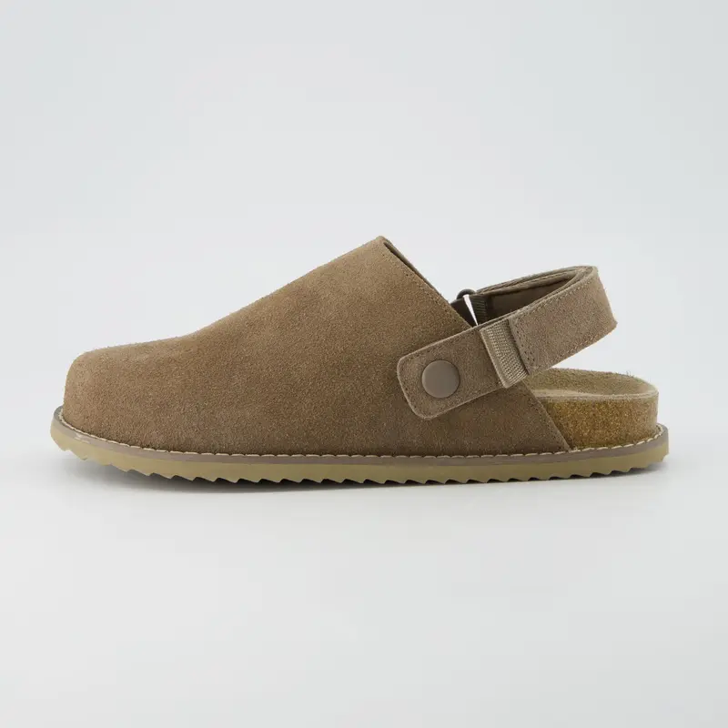 Cushionaire Women's Boulder Genuine Suede Clog with Swivel Strap