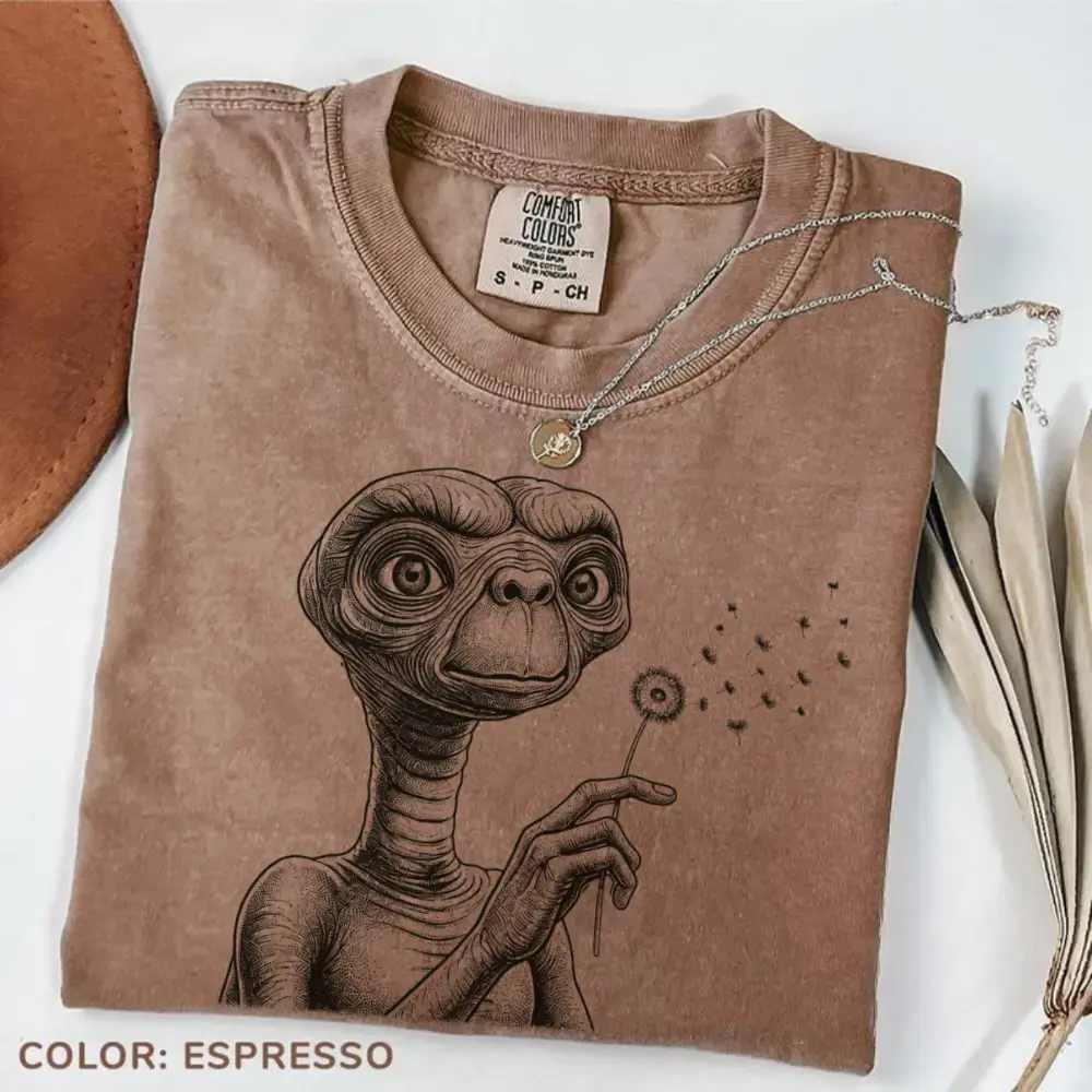 Comfort Colors Alien Shirt, Funny Cryptid Tee, Extraterrestrial Graphic T-Shirt, Sci-Fi Space Lover Gift, Area 51 Shirt Print Tee, Andrew Clothings
