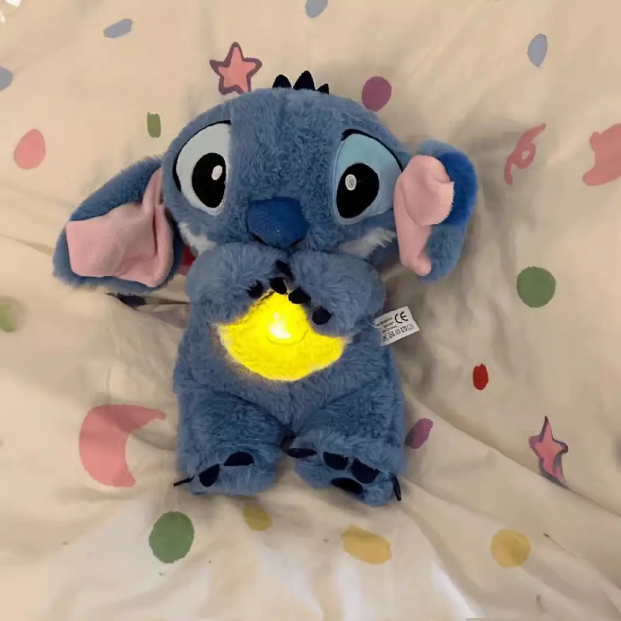 Disney Stitch Breathing Plush Toy - 11.81in Plush Material Stuffed Toy, Durable Soft Fluffy Huggable Stuffed Animal, Unisex Sleep Aid, Comforting Addition for 12+ Years Old, Birthday Gift Merch, 12 Years Above