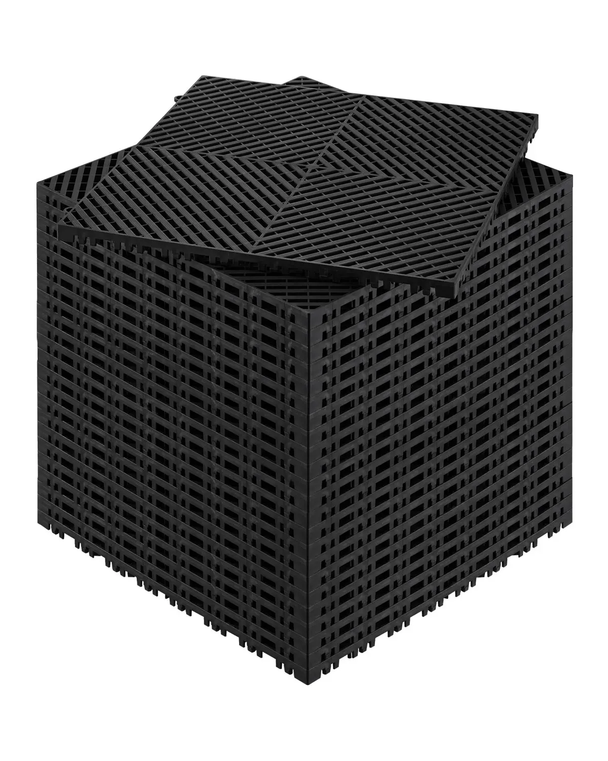 【summerfinds】VEVOR Modular Interlocking Garage Floor Mat, 15.7in x 15.7in Drainage Tile, Waterproof, Anti-Slip, Durable, Customizable Layout, Ideal for Car Repair Shops, Father's Day Gift