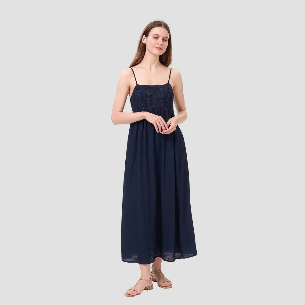 Women's Romantic Lace Bodice Maxi Dress - Universal