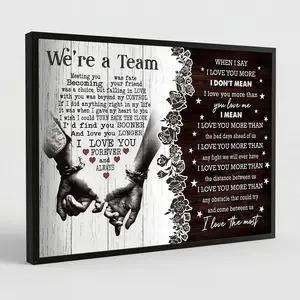 Couple canvas painting, a I love you couple gift, a canvas painting with the theme of Meeting each other is fate. It is a couple canvas painting suitable as a birthday or anniversary gift for lovers. Wall art dec