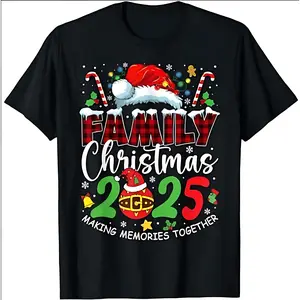 Family Christmas 2025 Matching Squad Santa Elf Funny Xmas T-Shirt graphic tees women crop tops summer outfits for women summer tops T-Shirt