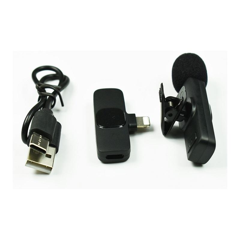 NEW 2.4G Wireless Lavalier Microphone Windproof Audio Video Recording Mic for IPhone/Android Live Broadcast Interview Vlog Mic