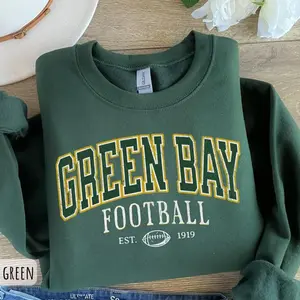 Vintage Green Bay Football Sweatshirt, Green Bay Crewneck, Game Day Pullover, Wisconsin Football Shirt
