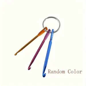 Crochet colored crochet, single-head knitting small short crochet needles, easy to carry and not likely to come off, are art supplies.