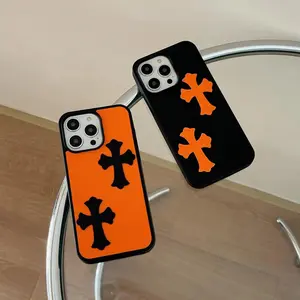 [HOT] Collection Gothic Cross Aesthetic Phone Case PRINT, Dark Grunge Graphic Printed Cover, Alt Punk Style Tough Protective Case for Women & Men