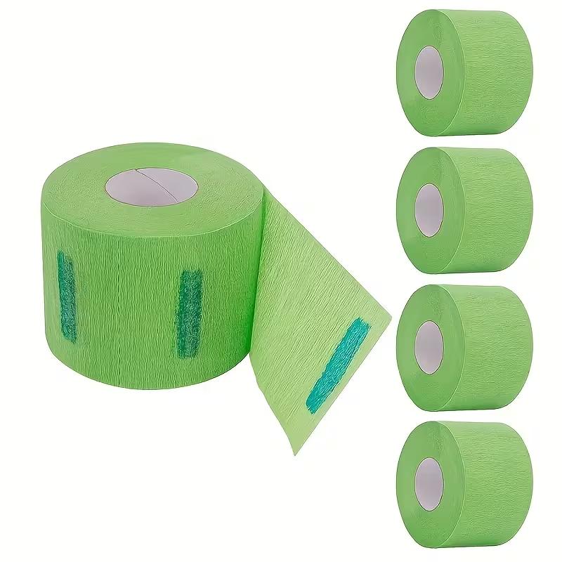 5 Rolls/set(500 Pieces) Of Disposable Hair Paper Neck Strips, Disposable Neck Paper, Professional Elastic Paper Neck Strap Protector, Hair Accessories And Tools