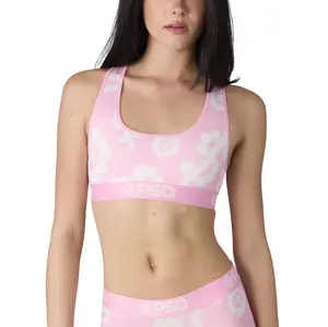 PSD Womens Cloud Drops Racerback Sports Bra - Comfortable, Breathable, Ultra-light Fabric