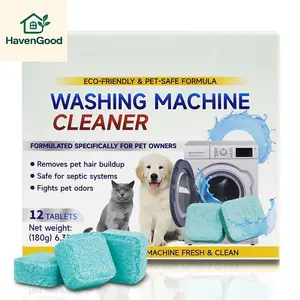 Eco-Friendly Washing Machine Cleaner, Effectively Removes Pet Odors and Hair Buildup, Keeps Your Washer Fresh and Clean