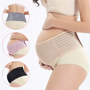Mid-Pregnancy Abdominal Support Belt Thin Light Style for Unrestrained Comfort Elastic Soft with Strong Velcro Breathable Cotton Material Adjustable Tightness Antibacterial Abdominal Care Available in Pink Black Brown Gray Sizes L XL