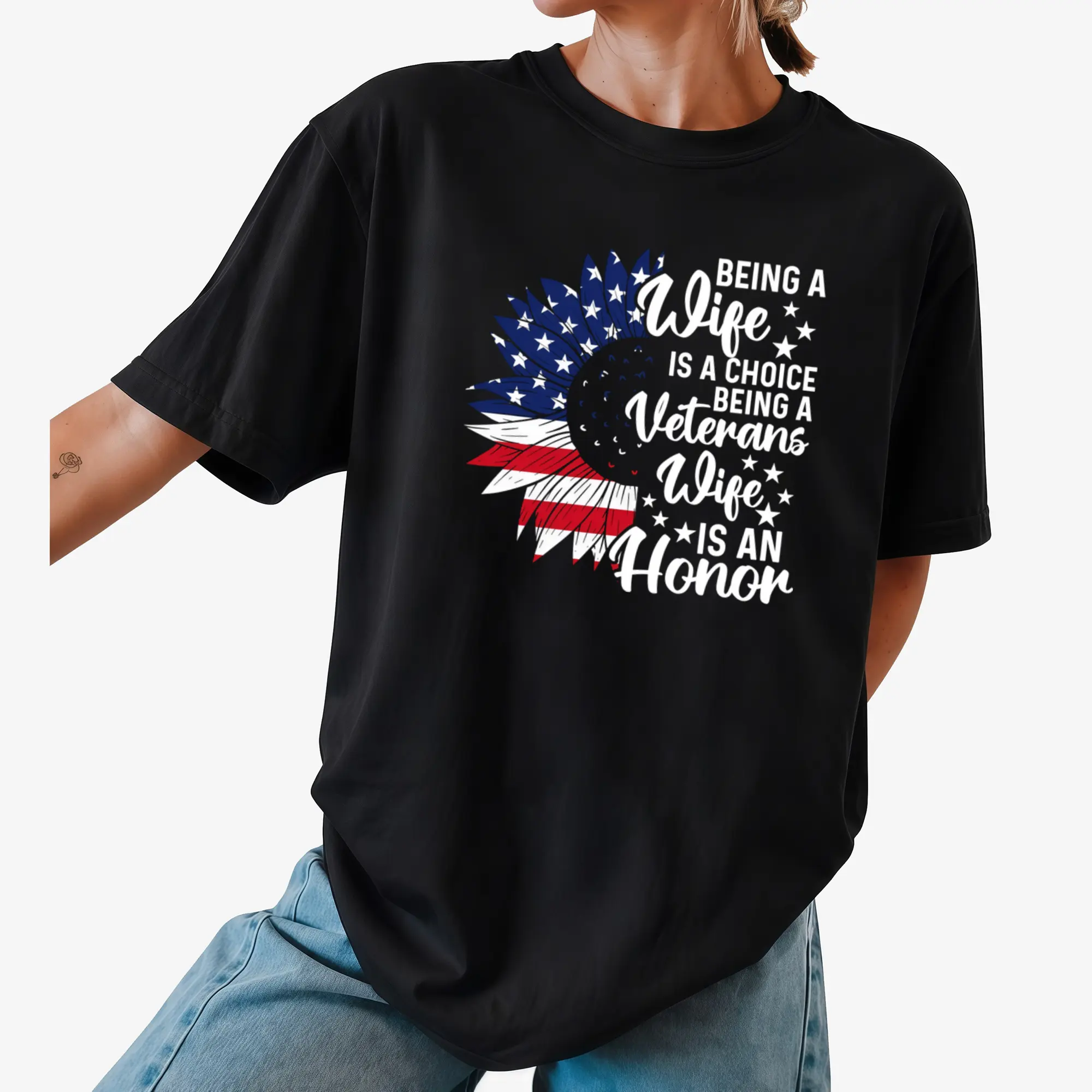 Patriotic Veterans Day Being A Veterans Wife is an Honor T-Shirt
