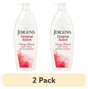 (2 Pack) Jergens Original Scent with Cherry Almond Body Lotion Moisturizer for Dry Skin, 21 Oz KAO USA INC.