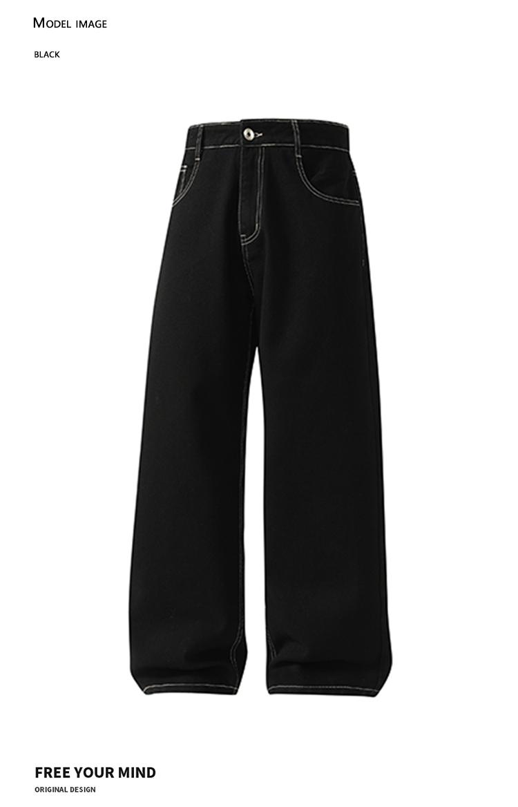 3-pack men’s jeans for autumn/winter, high cotton content, simple versatile straight-leg classic vintage jeans—men’s pants suitable for everyday commuting and casual wear.