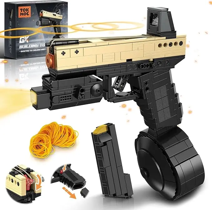 【DealsForYouDays】Model Gun Building Block Set, Assembled Toy Gun, Suitable for Boys, Children, and Adults(Building block style, requires assembly)