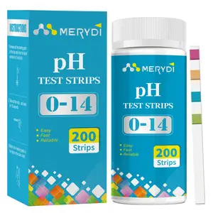 200 Ph Test Strips, Range 0-14, Quick Accurate General Ph Testing Kit, Ideal for Water, Aquarium, Pool, Hydroponics, Drinking Water, Home Use
