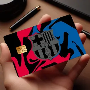 Football Club Logo Stickers for Credit Debit Cards Transportation Room Key Cards Vinyl Decals for Adults Kids Card Organizers