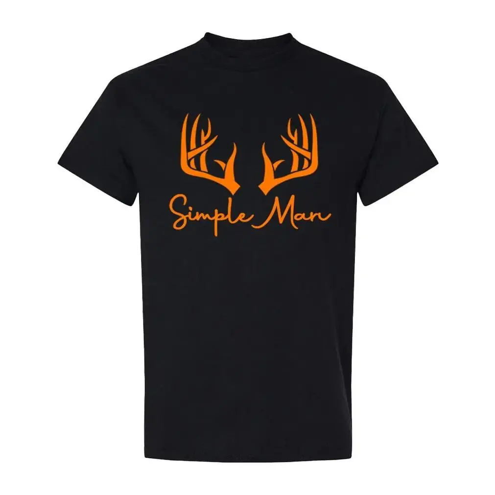 Women's Classic Round Neck Shortsleeve Fitted T-Shirt - Flat Geometric Deer Pattern, Comfortable Fabric, Streetwear Top for Hunting, Hiking