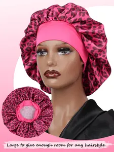 Women's Leopard Print Sleep Cap, Single Layer Design, Ideal for Daily Use & Gift Giving, Stylish Headwear for Women