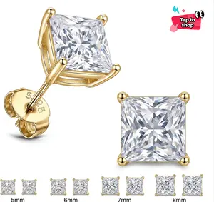 GlintFlex S925 Sterling Silver Earrings (Unisex) — Featuring uniquely cut cubic zirconia and available in a range of sizes (5–8mm), these make the perfect everyday accessory for women—and an excellent gift choice for boyfriends.