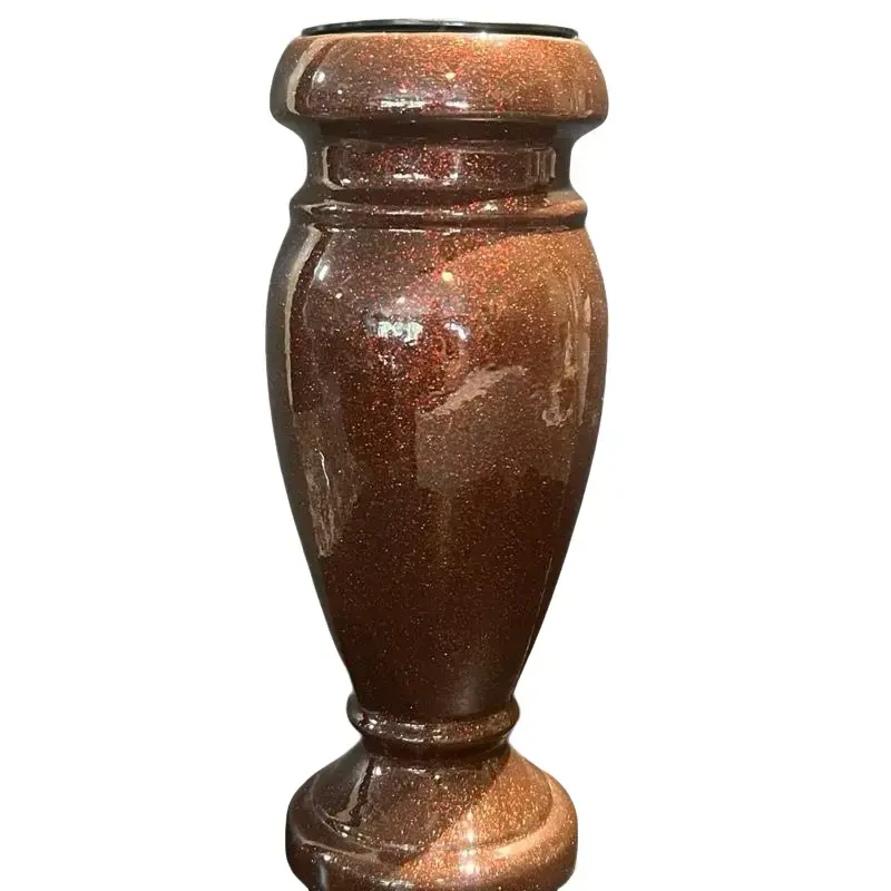 Paragon 4x10 Cemetery Vase in Ruby Color - Classic Design and Color Specification