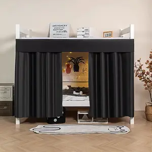 bed curtian Solid Thick Blackout Bunk Bed Canopy Curtain - Heavy Textile Bedding Accessory for Student Single Sleepers, Blackout Curtains