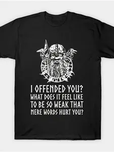 Men's Viking Odin T-Shirt with Odin Face & Rune Print - Norse Pagan Graphic Tee Viking Themed Apparel for Costumes & Casual Wear Machine Washable Odin Graphic Shirt Unique Viking Gift for Norse Mythology Fans