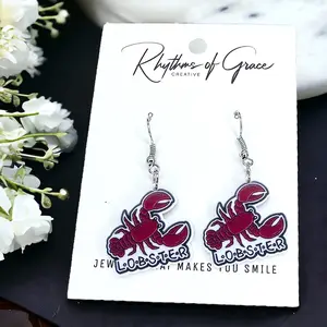 Lobster Dangle Earrings: Your Friendly Reminder of Love! FRIENDS