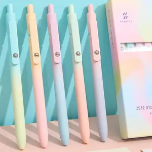 5pcs Gel Pens, Retractable Quick Dry Black Ink Pens Fine Point 0.7mm Premium Cute Rolling Ball Smooth Writing Pastel Aesthetic Pens Comfort Grip for School Office Supplies