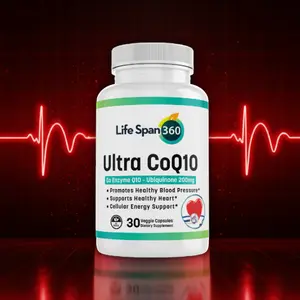 LifeSpan360 Ultra CoQ10 Ubiquinone 200mg - High-Potency Coenzyme Q10 for Cellular Energy & Heart Health Support