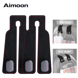Car Seat Back Storage Hook, Car Storage Organizers, PU Leather Hidden Headrest Hook for Car Backseat, Multipurpose Durable Car Interior Organizer Holder