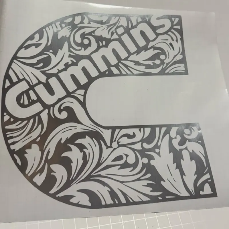 Cummins Tooled Pre-Cut Adhesive Decals Stickers - Premium Colored Permanent Vinyl, Customizable Options, 1-3 Days Processing Time, Includes Transfer Tape (Refund Only For Intact Returned Products)